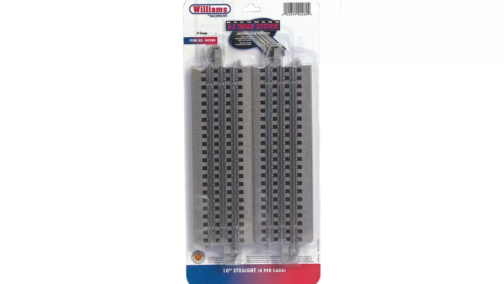 E-Z Track®*Bachmann Trains 10 Inch Straight Track (4 Pcs) - Carded