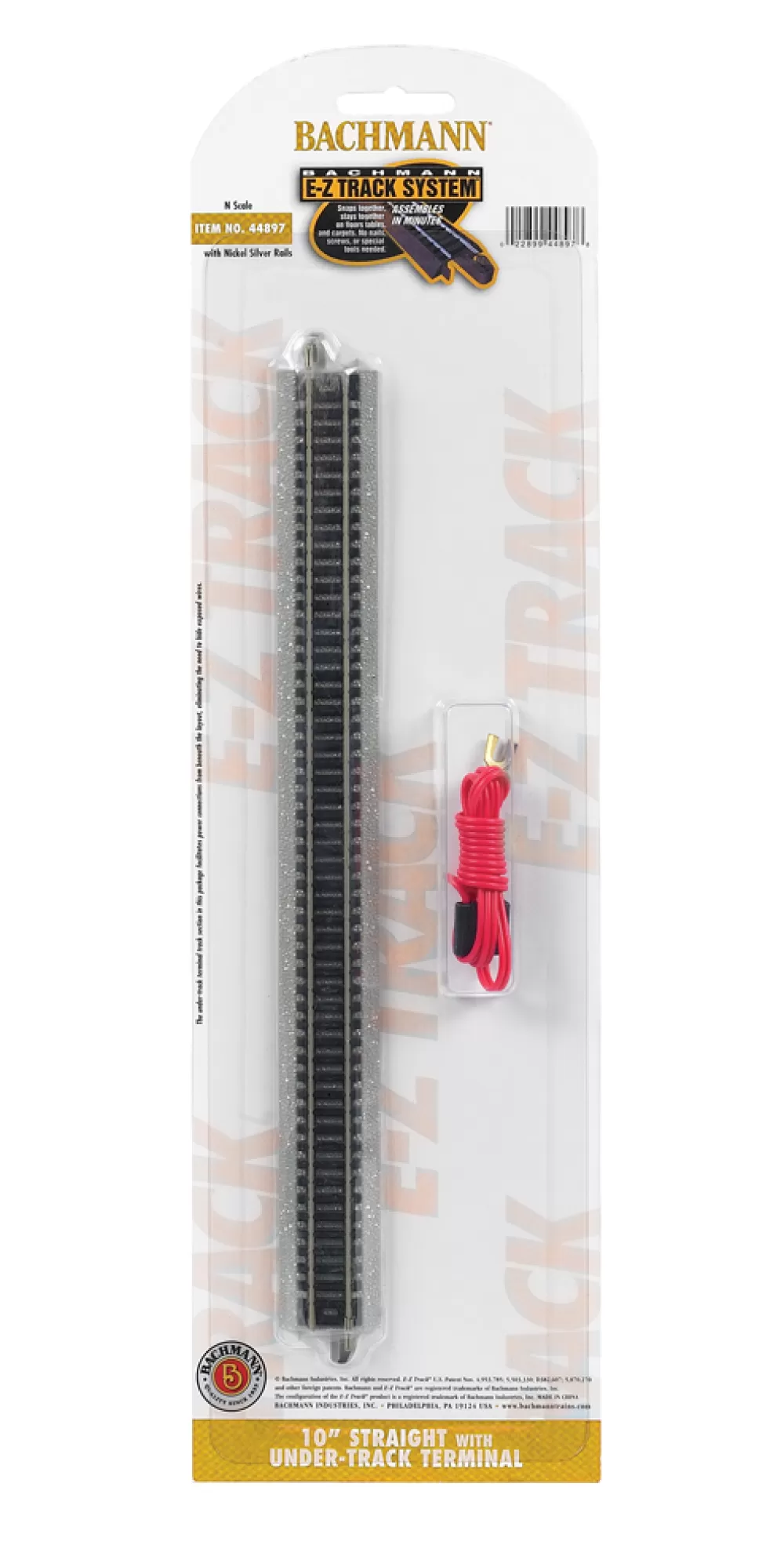 E-Z Track®*Bachmann Trains 10" Straight With Under-Track Terminal (N Scale)