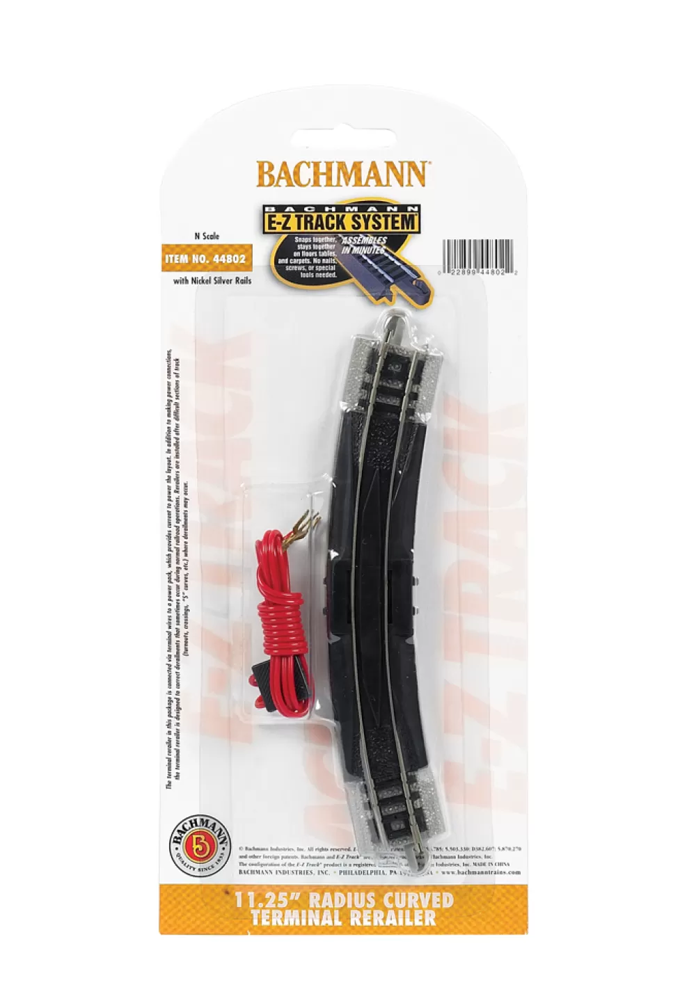 E-Z Track®*Bachmann Trains 11.25" Radius Terminal Rerailer With Wire (N Scale)