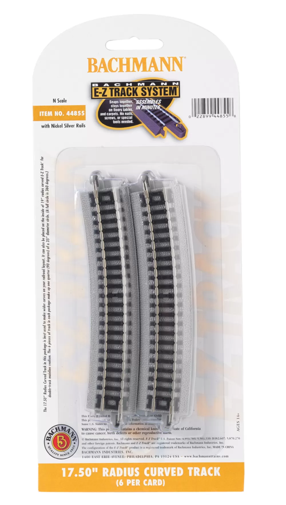 E-Z Track®*Bachmann Trains 17.50" Radius Curved Track (N Scale)