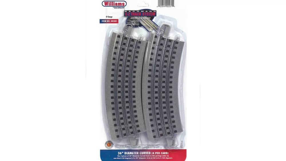 E-Z Track®*Bachmann Trains 36 Inch Diameter Curved Track (4 Pcs) - Carded