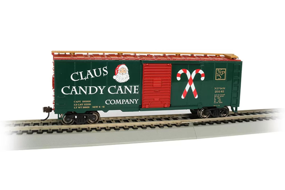 Ho Scale Christmas Trains*Bachmann Trains 40' Box Car - Claus Candy Cane Co.