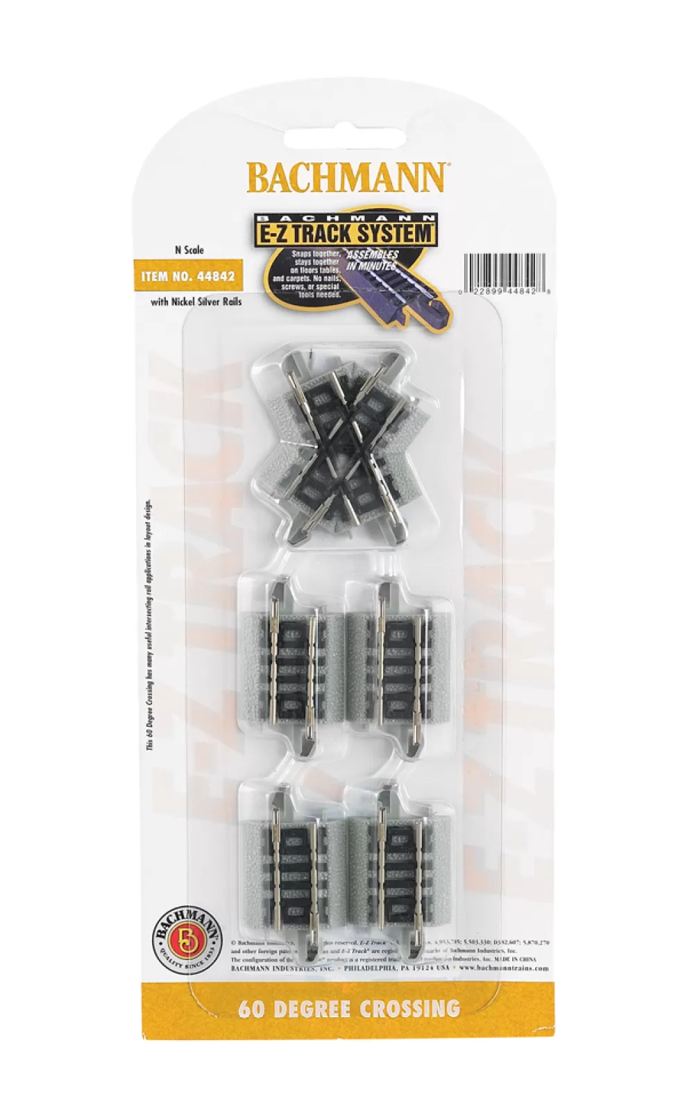 E-Z Track®*Bachmann Trains 60 Degree Crossing Tracks (N Scale)