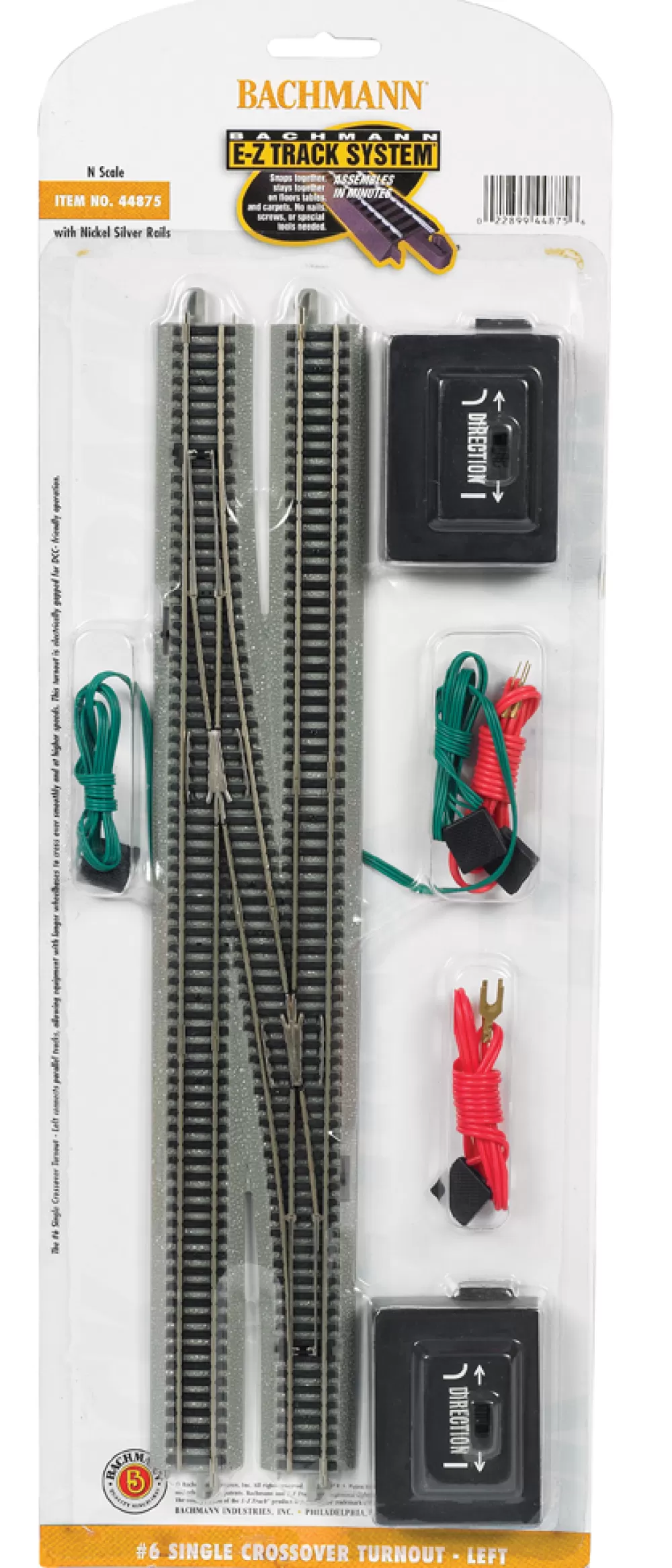 E-Z Track®*Bachmann Trains #6 Single Crossover Turnout - Left (N Scale)