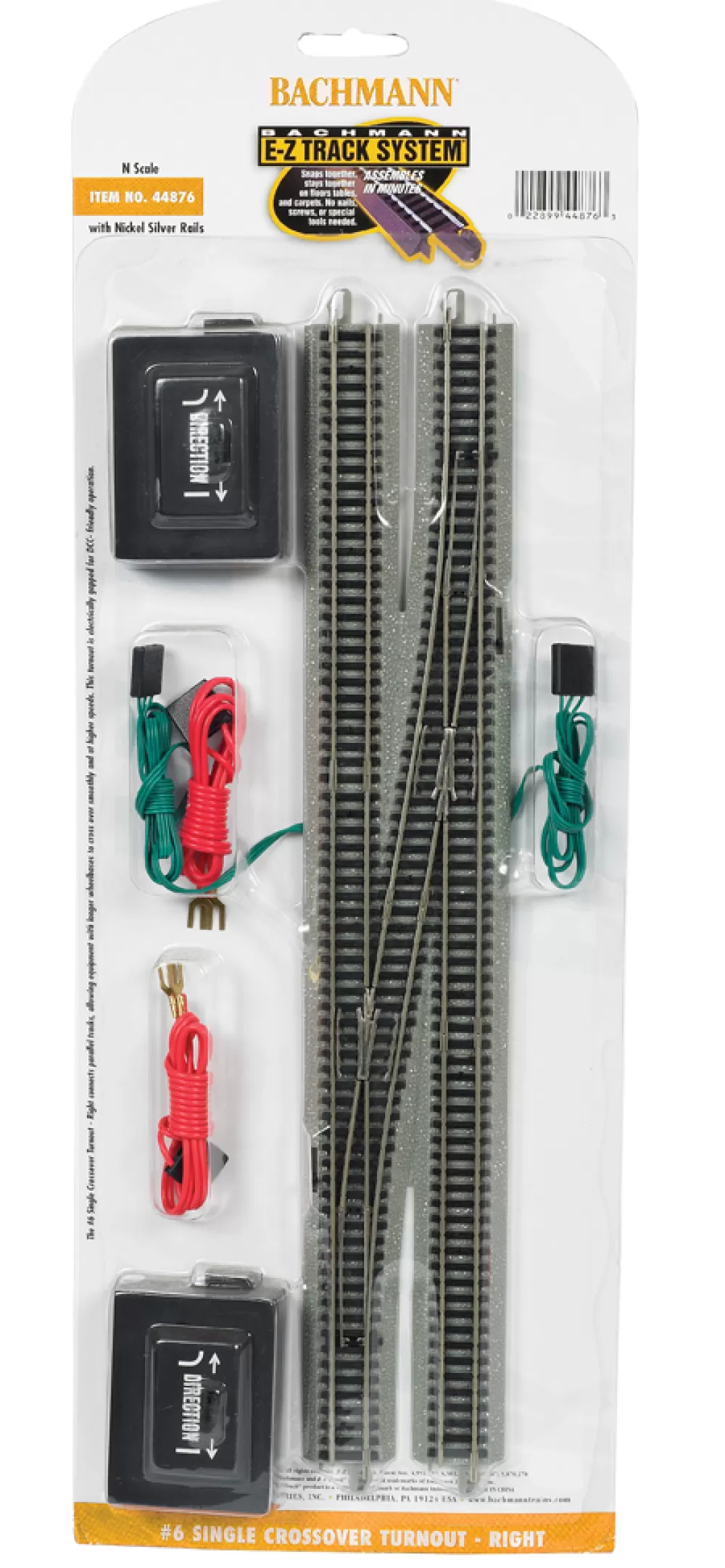 E-Z Track®*Bachmann Trains #6 Single Crossover Turnout - Right (N Scale)