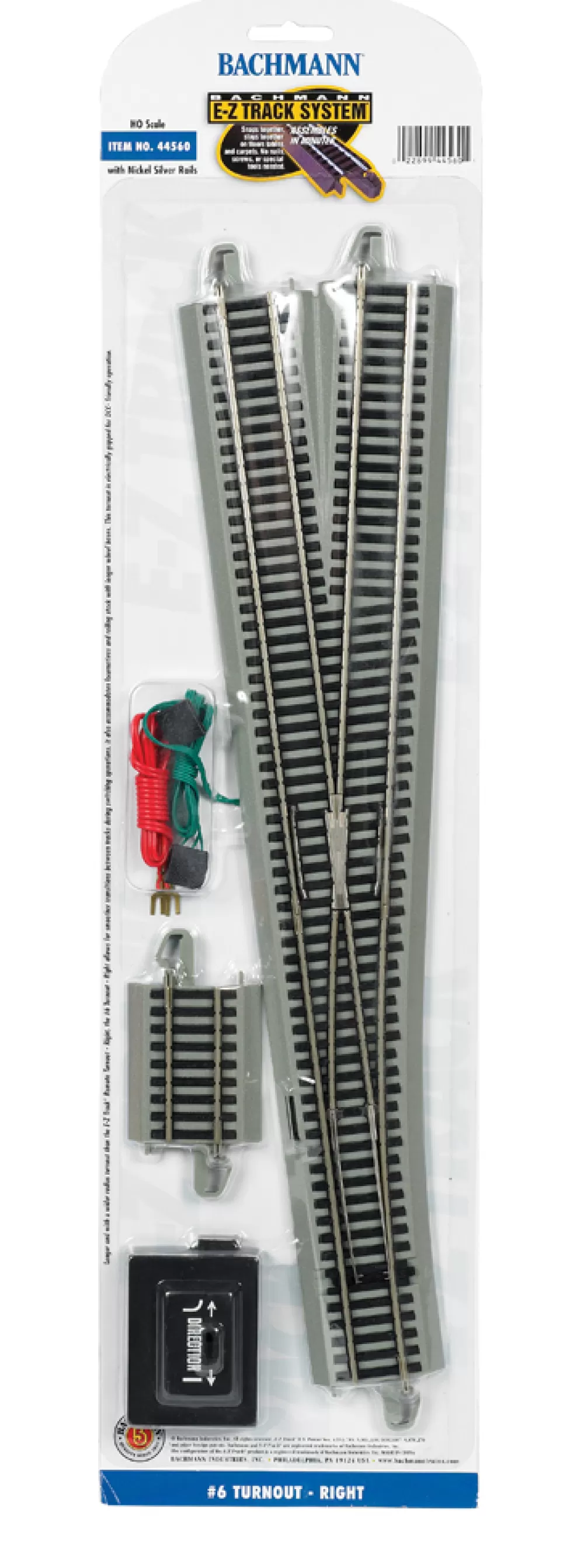 Nickel Silver W/ Gray Roadbed*Bachmann Trains #6 Turnout - Right (HO Scale Nickel Silver)