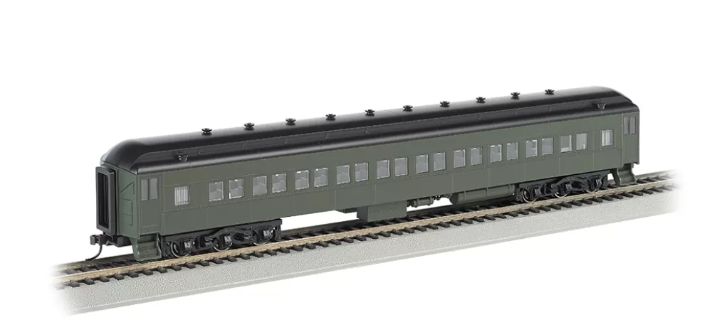 Heavyweight Cars*Bachmann Trains 72' Heavyweight Coach - Painted Unlettered (Pullman Green)