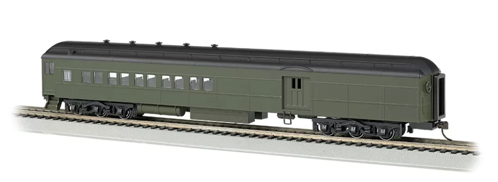 Heavyweight Cars*Bachmann Trains 72' Heavyweight Combine - Painted Unlettered (Pullman Green)