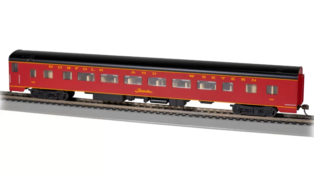 Smooth-Side Cars*Bachmann Trains 85' Smooth-Side Coach - Norfolk & Western #1732