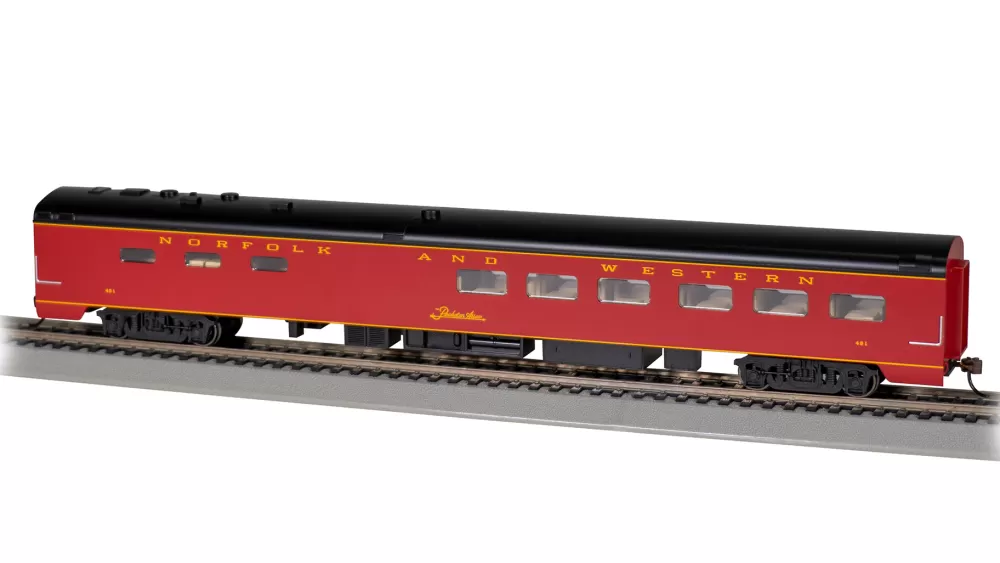 Smooth-Side Cars*Bachmann Trains 85' Smooth-Side Dining Car - Norfolk & Western #491