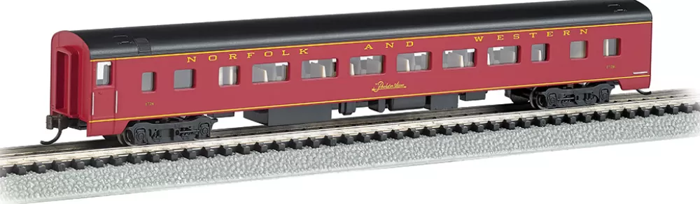 Smooth-Side Cars*Bachmann Trains 85ft Smooth-Sided Coach #1728 - Norfolk & Western