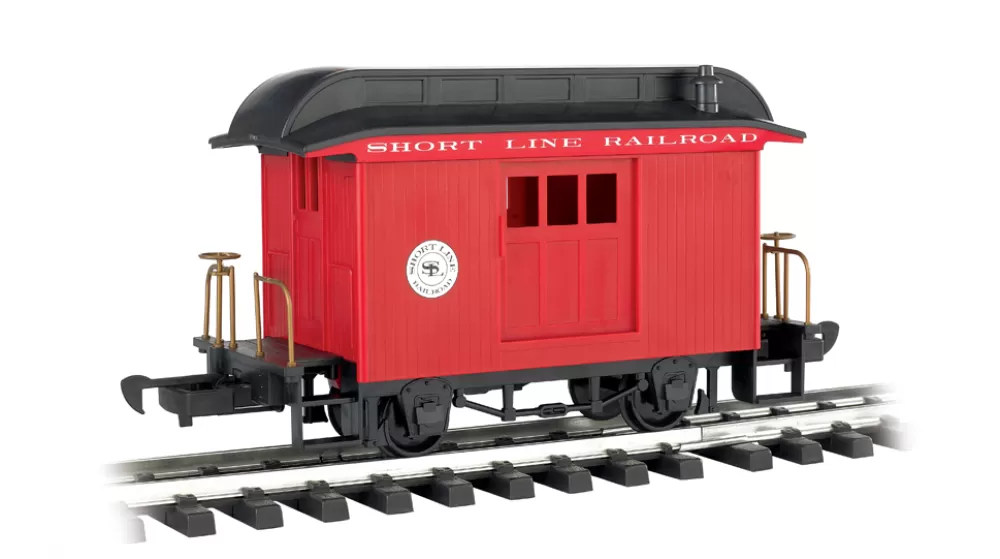 Rolling Stock*Bachmann Trains Baggage - Short Line Railroad - Red With Black Roof