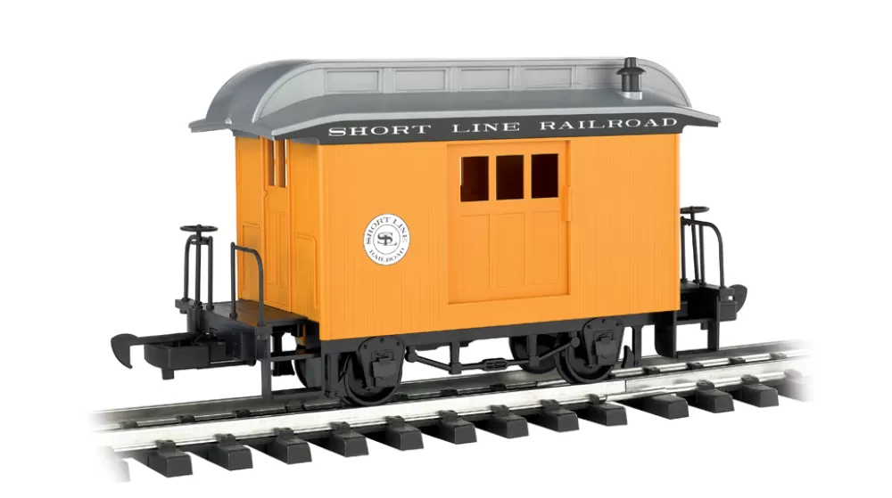 Rolling Stock*Bachmann Trains Baggage - Short Line Railroad - Yellow With Silver Roof