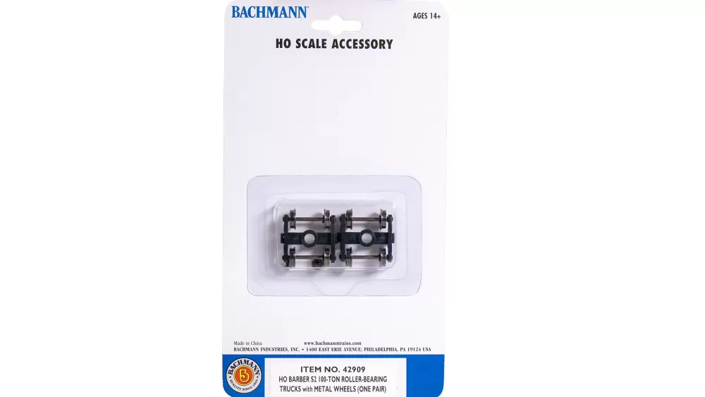 Ho Scale Wheel Sets*Bachmann Trains Barber S2 100-Ton Roller-Bearing Trucks With Metal Wheels