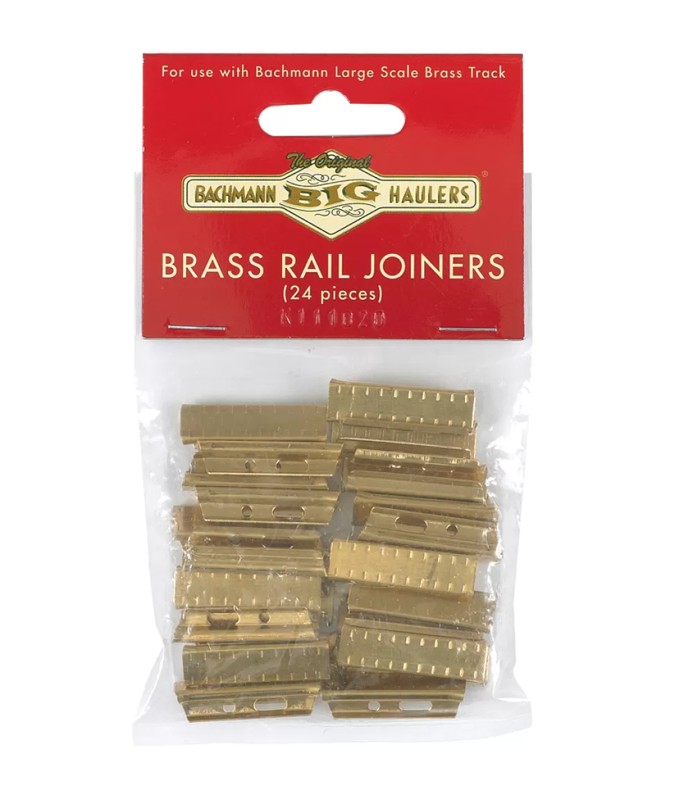 Brass Track*Bachmann Trains Brass Rail Joiners 24/Bag - Brass Track (Large Scale)