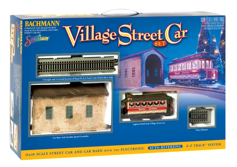 Train Sets | On30 Scale Christmas Trains*Bachmann Trains Christmas Streetcar Set