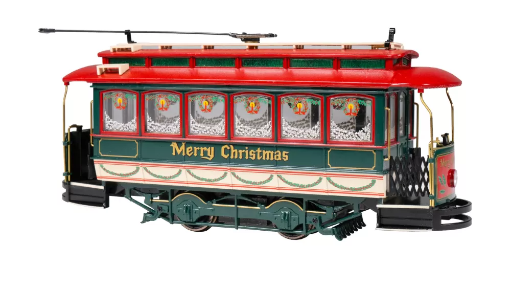 Closed Streetcar*Bachmann Trains Closed Streetcar - Merry Christmas