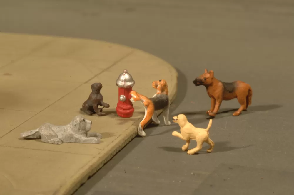 Minature Figures | Ho Scale Figures*Bachmann Trains Dogs With Fire Hydrant - HO Scale