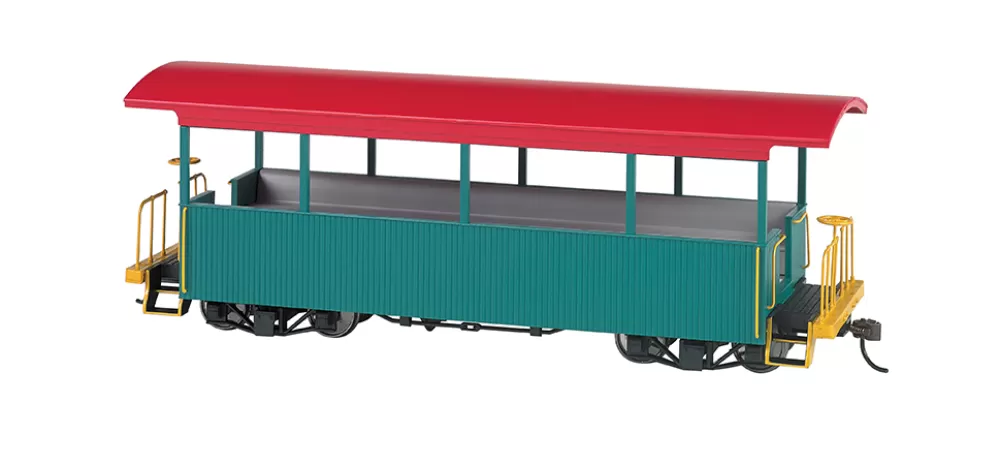 Passenger Cars*Bachmann Trains Excursion Car - Green W/ Red Roof