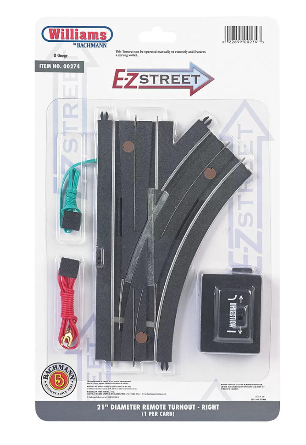 E-Z Street®*Bachmann Trains E-Z Street® 21" Diameter Remote RightTurnout