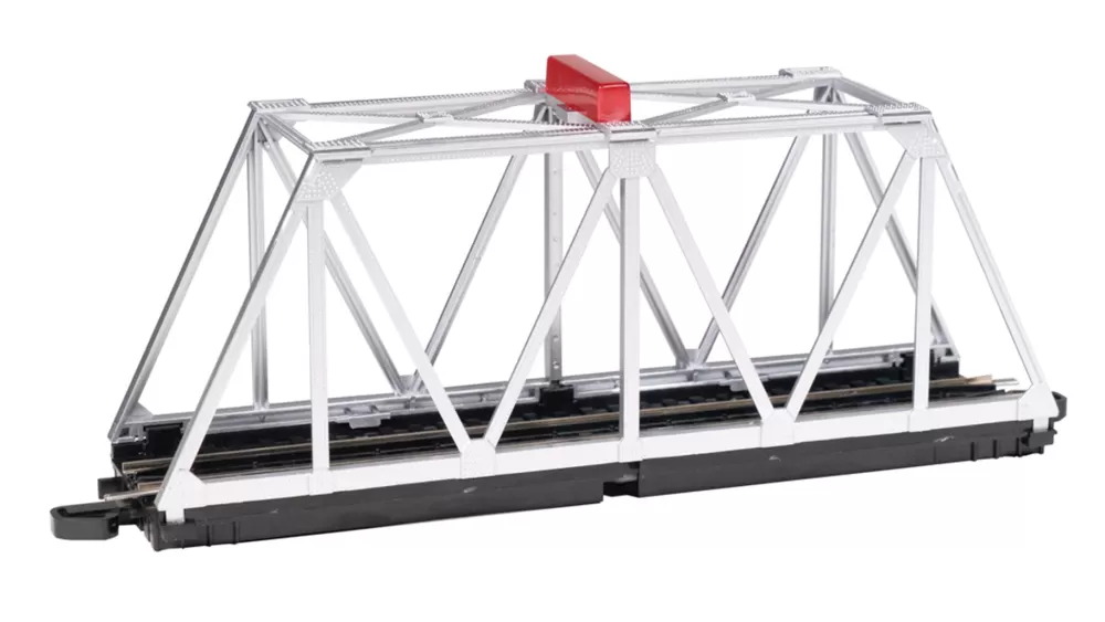 E-Z Track®Accessories*Bachmann Trains E-Z Track® Truss Bridge With Blinking Light - Silver