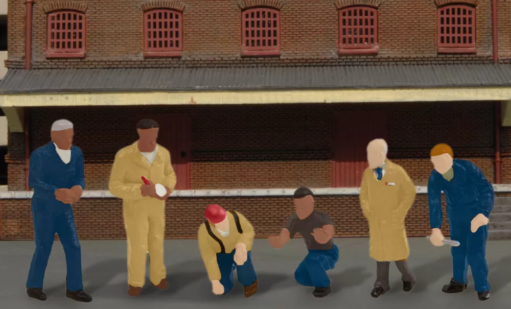 Minature Figures | Ho Scale Figures*Bachmann Trains Factory Workers With Foreman