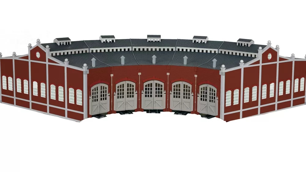 E-Z Track®Accessories*Bachmann Trains Five-Bay Roundhouse With Nickel Silver E-Z Track®