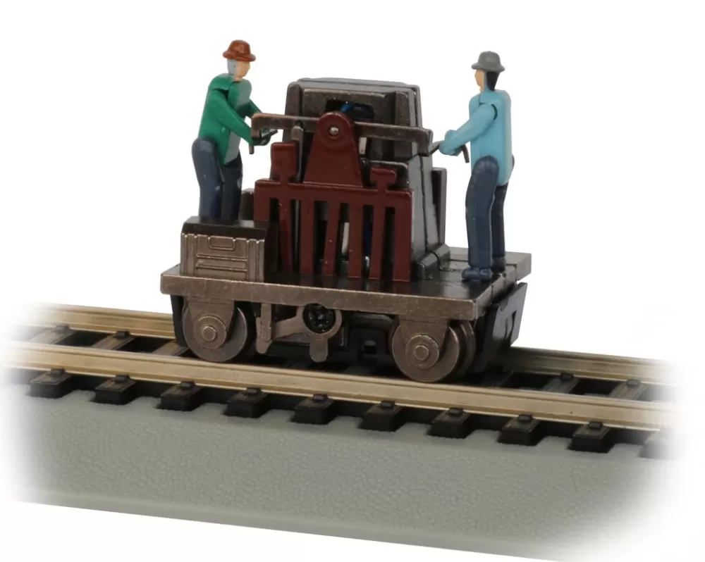 Maintenance Of Way*Bachmann Trains Gandy Dancer Operating Hand Car - Brown