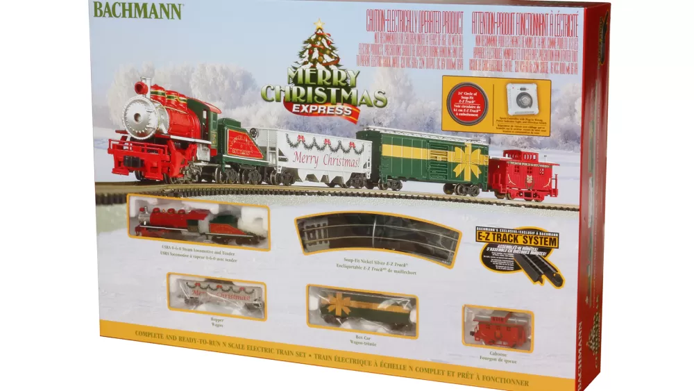 Electric Train Sets | N Scale Christmas Trains*Bachmann Trains Merry Christmas Express