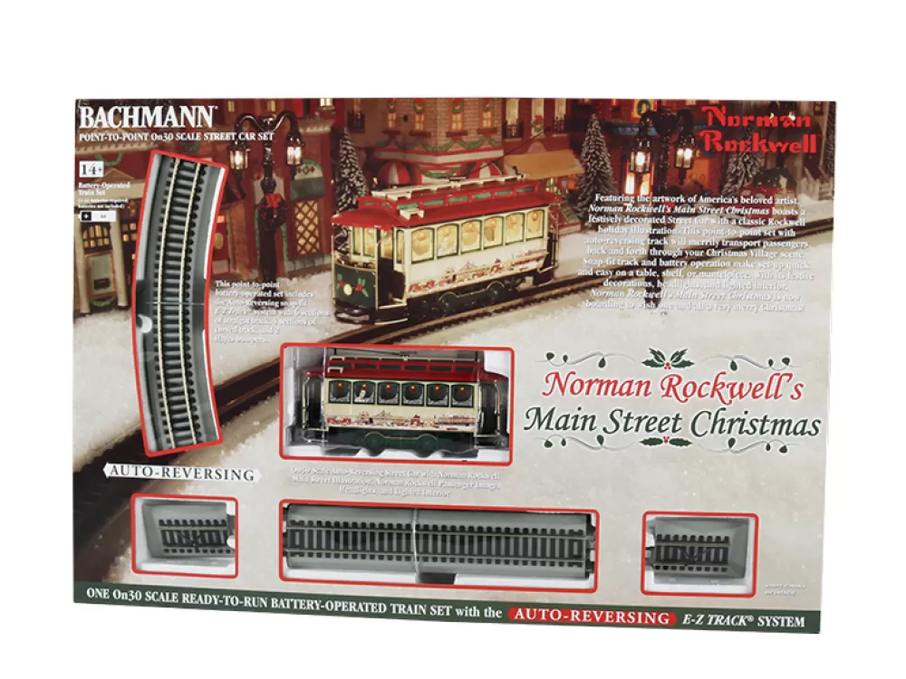 Train Sets | On30 Scale Christmas Trains*Bachmann Trains Norman Rockwell's Main Street Christmas (Battery Operated)