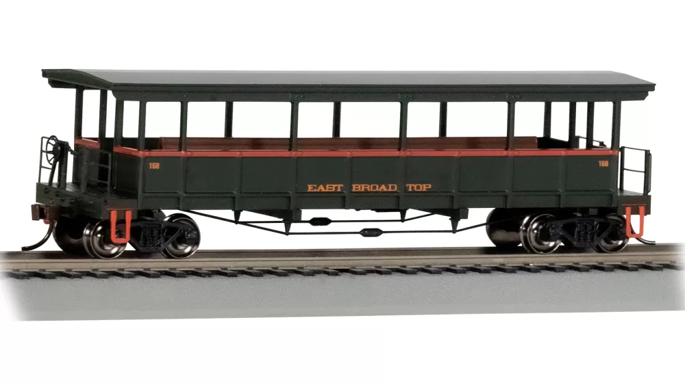 Open-Sided Excursion Cars*Bachmann Trains Open-Sided Excursion Car - East Broad Top #168