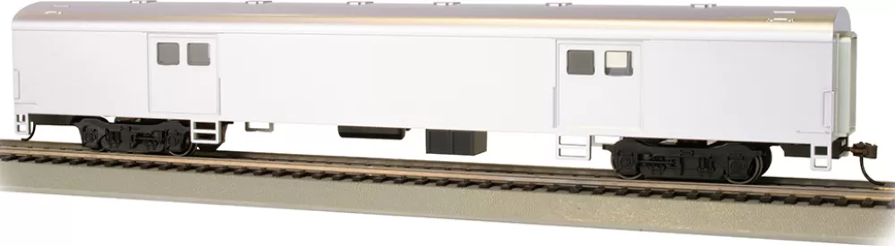 Smooth-Side Cars*Bachmann Trains Painted, Unlettered - Aluminum - 72' Smooth-Side Baggage Car