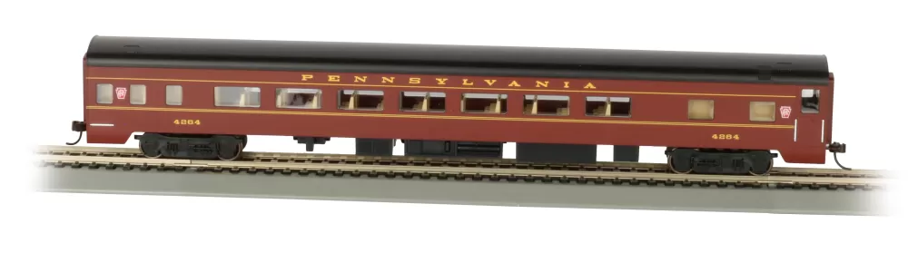 Smooth-Side Cars*Bachmann Trains PRR Smooth-Side Coach W/ Lighted Interior (HO)