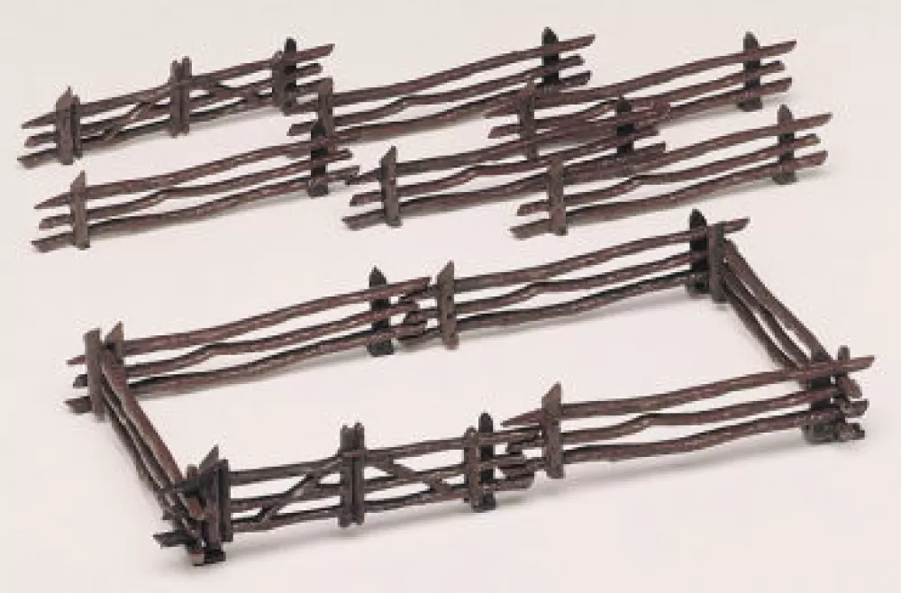 Kits*Bachmann Trains Rustic Fence (12 Pieces)