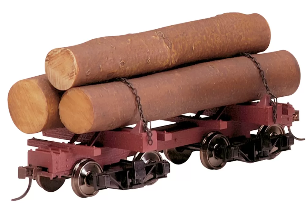 Logging And Mining Cars*Bachmann Trains Skeleton Log Car – Resin Logs (3/Box)