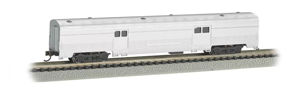 Streamlined Fluted Side Cars*Bachmann Trains Unlettered Aluminum - 72 FT 2-Door Baggage Car