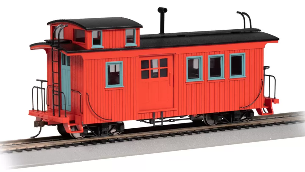 Cabooses*Bachmann Trains Wood Side-Door Caboose - Painted Unlettered - Red